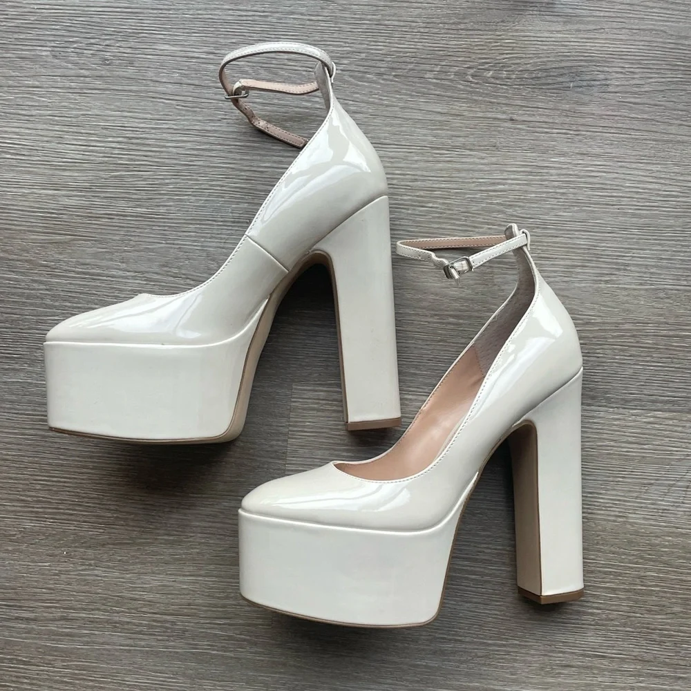 Steve Madden Bone Skyrise Platform 9.5 - Picture 1 of 2